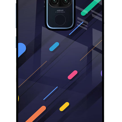 Abstract Design Redmi Note 9 Glass Case Back Cover by Casekaro