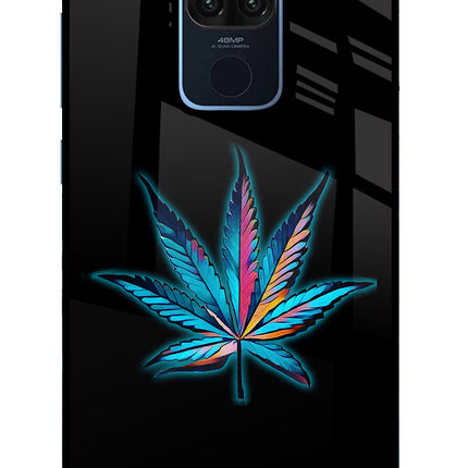Weed Redmi Note 9 Glass Case Back Cover by Casekaro