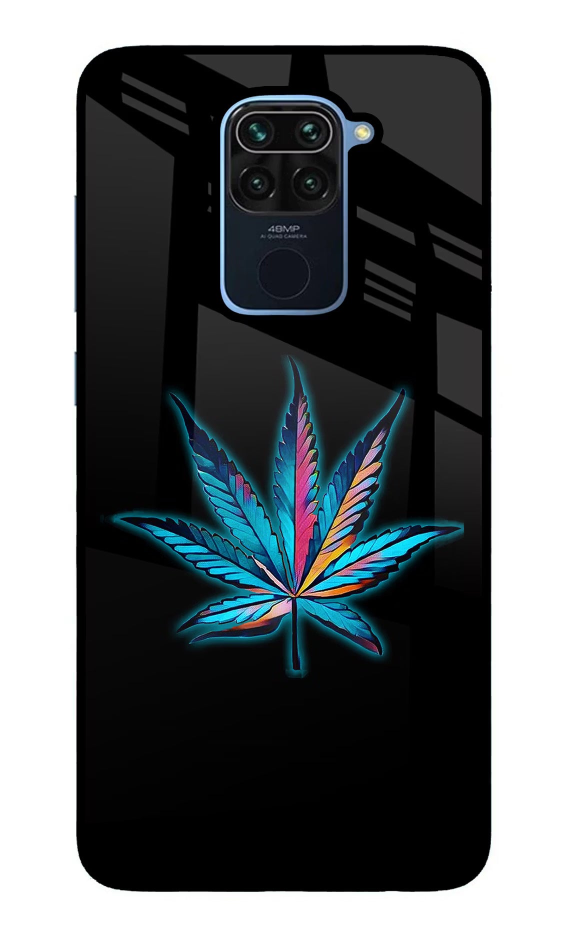 Weed Redmi Note 9 Glass Case Back Cover by Casekaro