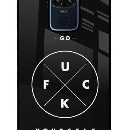Go Fuck Yourself Redmi Note 9 Glass Case Back Cover by Casekaro