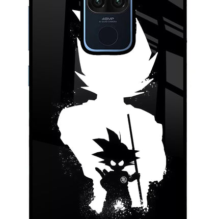 Goku Shadow Redmi Note 9 Glass Case Back Cover by Casekaro