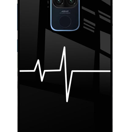 Heart Beats Redmi Note 9 Glass Case Back Cover by Casekaro