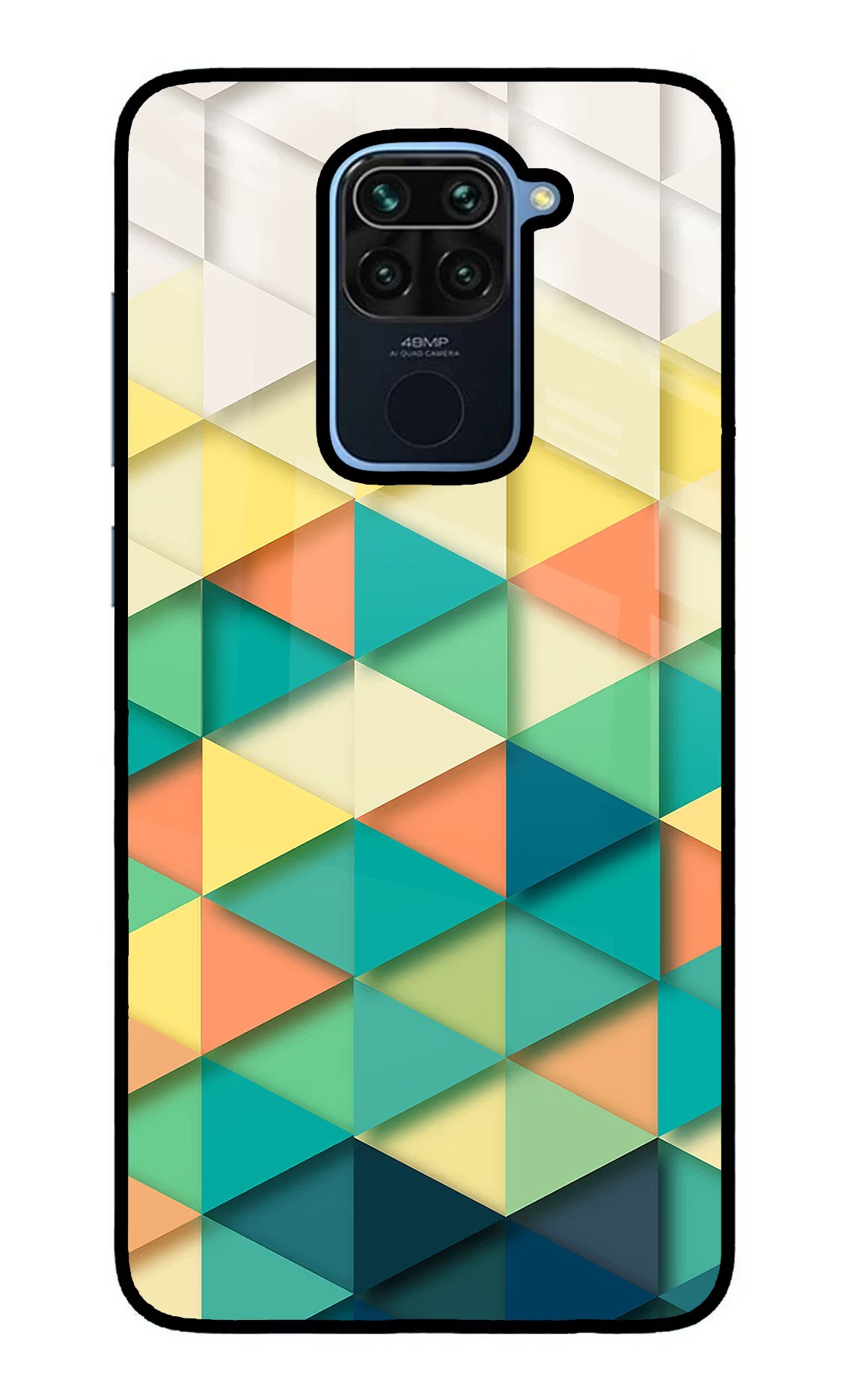 Abstract Redmi Note 9 Glass Case Back Cover by Casekaro