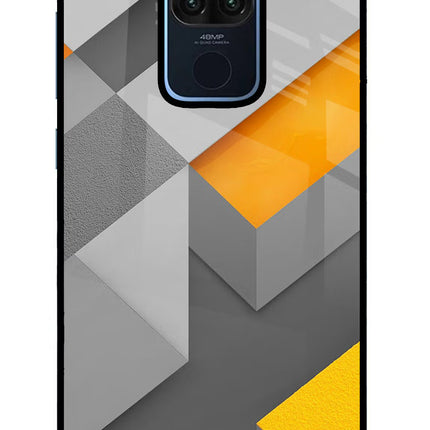Abstract Redmi Note 9 Glass Case Back Cover by Casekaro