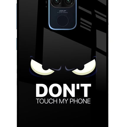Don'T Touch My Phone Redmi Note 9 Glass Case Back Cover by Casekaro