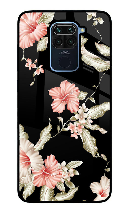 Flowers Redmi Note 9 Glass Case