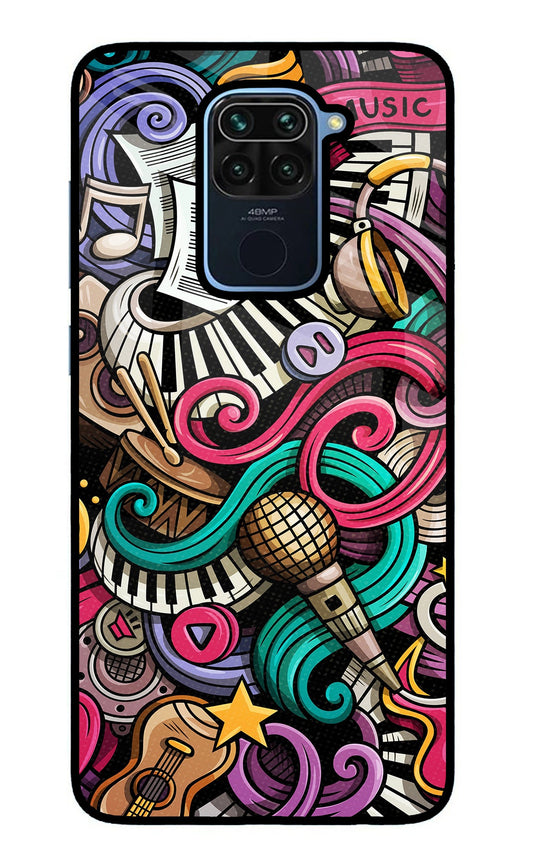 Music Abstract Redmi Note 9 Glass Case