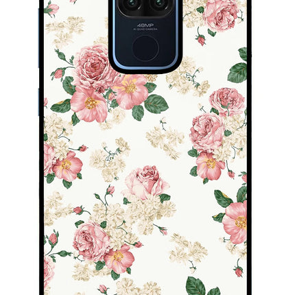 Flowers Redmi Note 9 Glass Case Back Cover by Casekaro