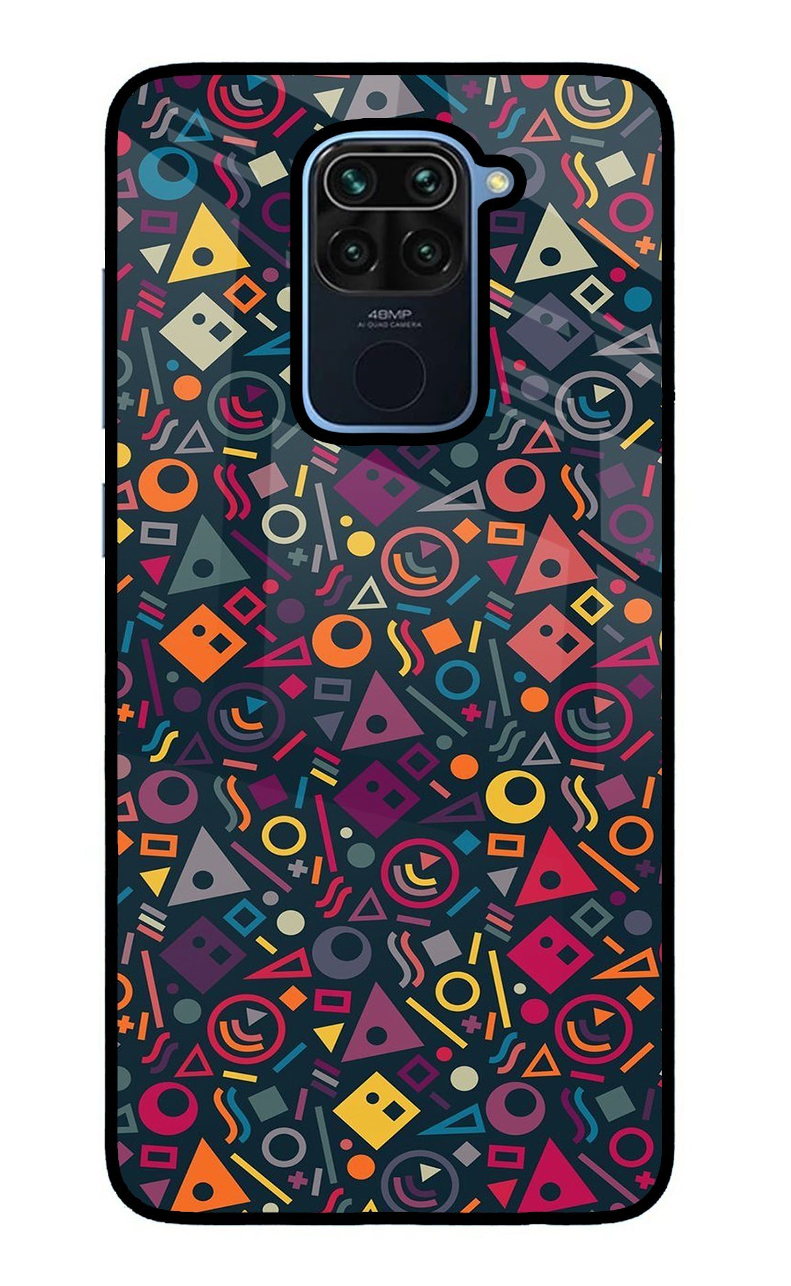 Geometric Abstract Redmi Note 9 Glass Case