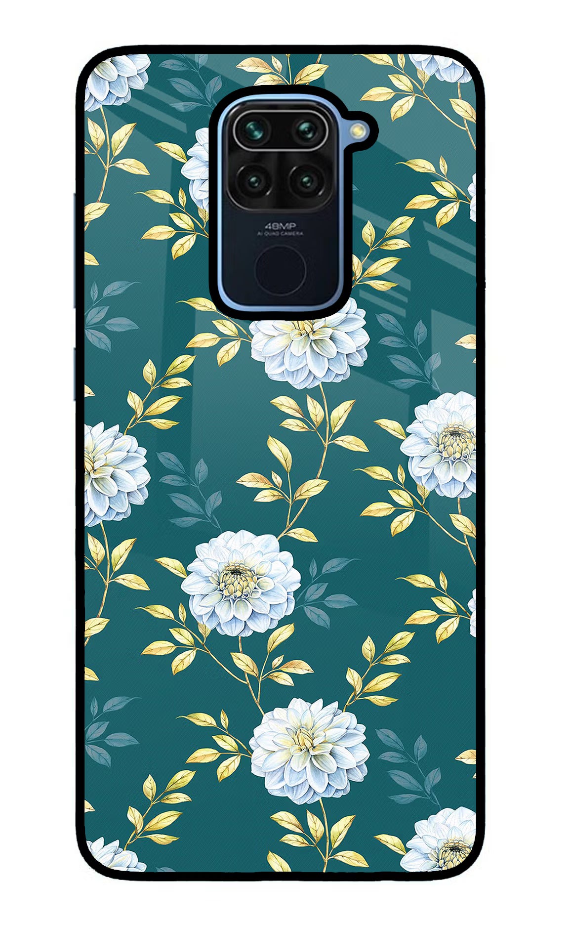Flowers Redmi Note 9 Glass Case