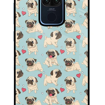Pug Dog Redmi Note 9 Glass Case Back Cover by Casekaro