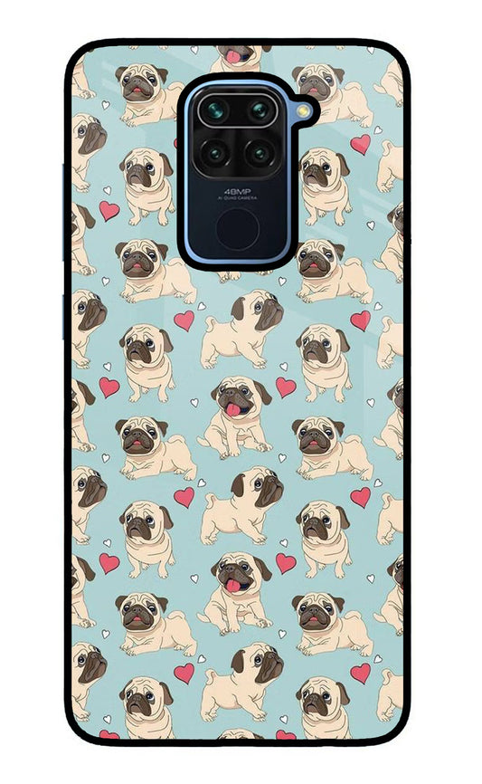 Pug Dog Redmi Note 9 Glass Case