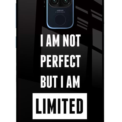 I Am Not Perfect But I Am Limited Edition Redmi Note 9 Glass Case Back Cover by Casekaro