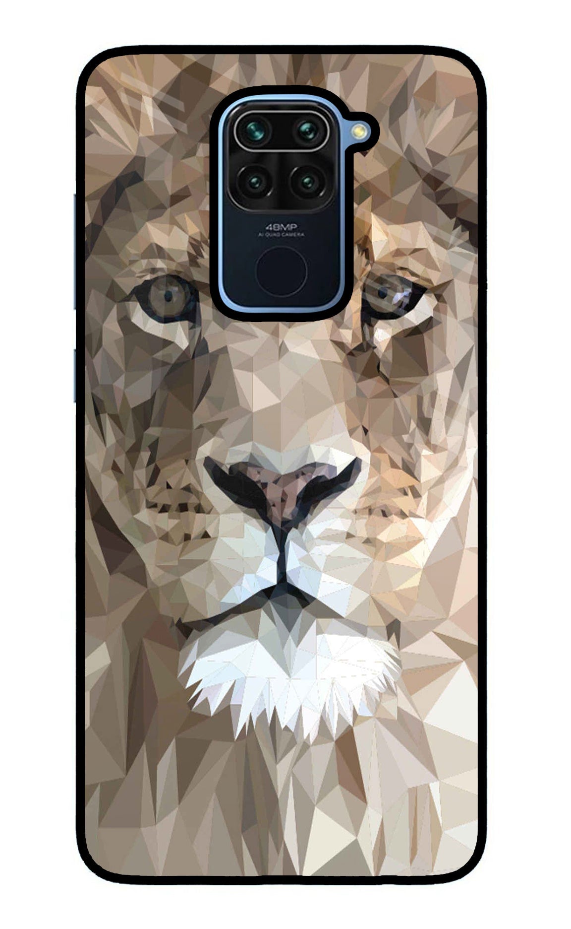 Lion Art Redmi Note 9 Glass Case