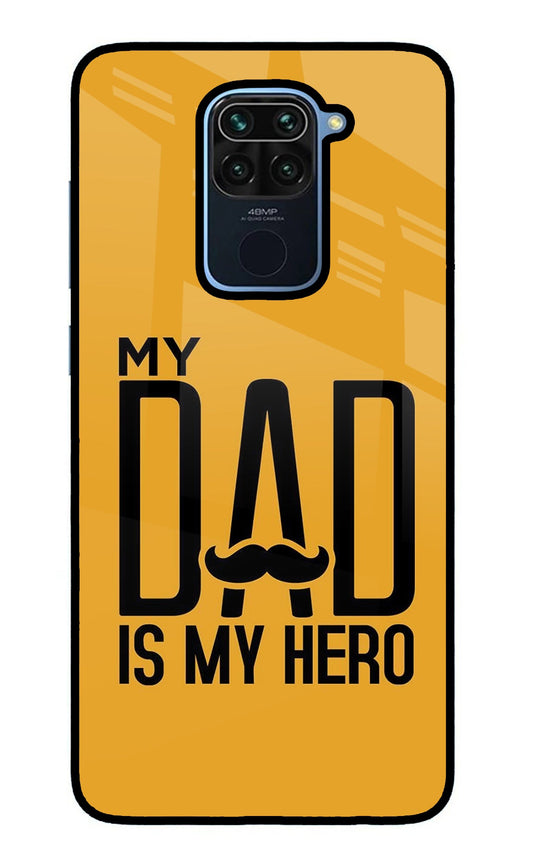 My Dad Is My Hero Redmi Note 9 Glass Case