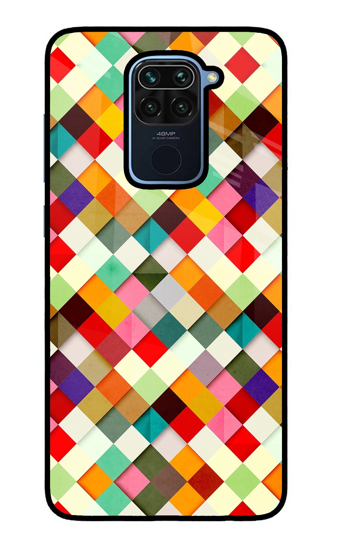 Geometric Abstract Colorful Redmi Note 9 Back Cover