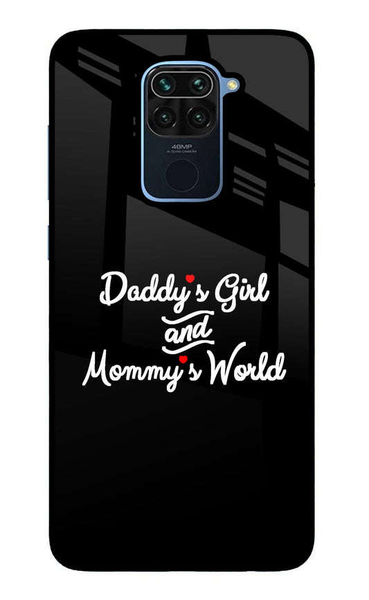 Daddy's Girl and Mommy's World Redmi Note 9 Glass Case