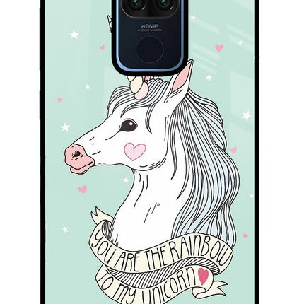 Unicorn Wallpaper Redmi Note 9 Glass Case Back Cover by Casekaro