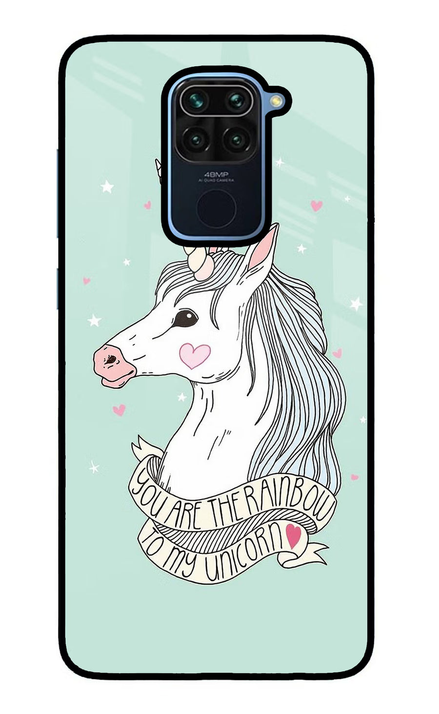 Unicorn Wallpaper Redmi Note 9 Back Cover, Glass case