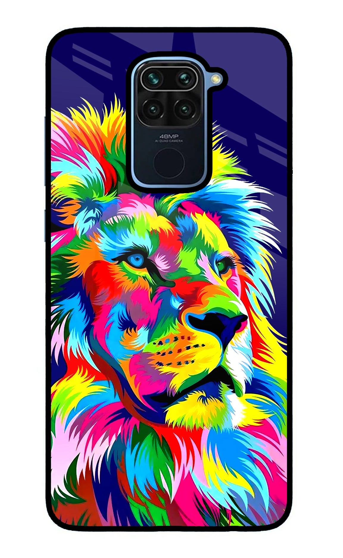 Vector Art Lion Redmi Note 9 Back Cover