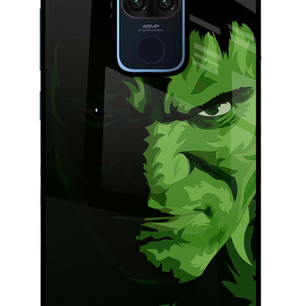 HULK Redmi Note 9 Glass Case Back Cover by Casekaro