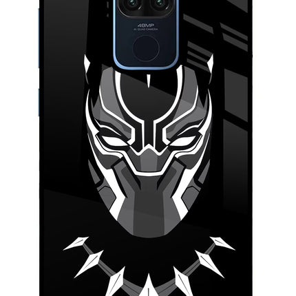 Black Panther Redmi Note 9 Glass Case Back Cover by Casekaro