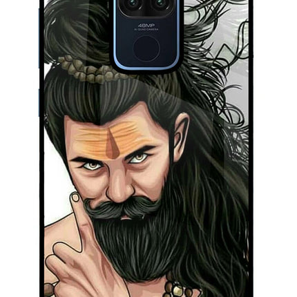 Mahadev Redmi Note 9 Glass Case Back Cover by Casekaro