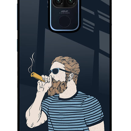 Smoking Redmi Note 9 Glass Case Back Cover by Casekaro