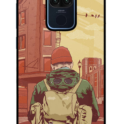 Adventurous Redmi Note 9 Glass Case Back Cover by Casekaro