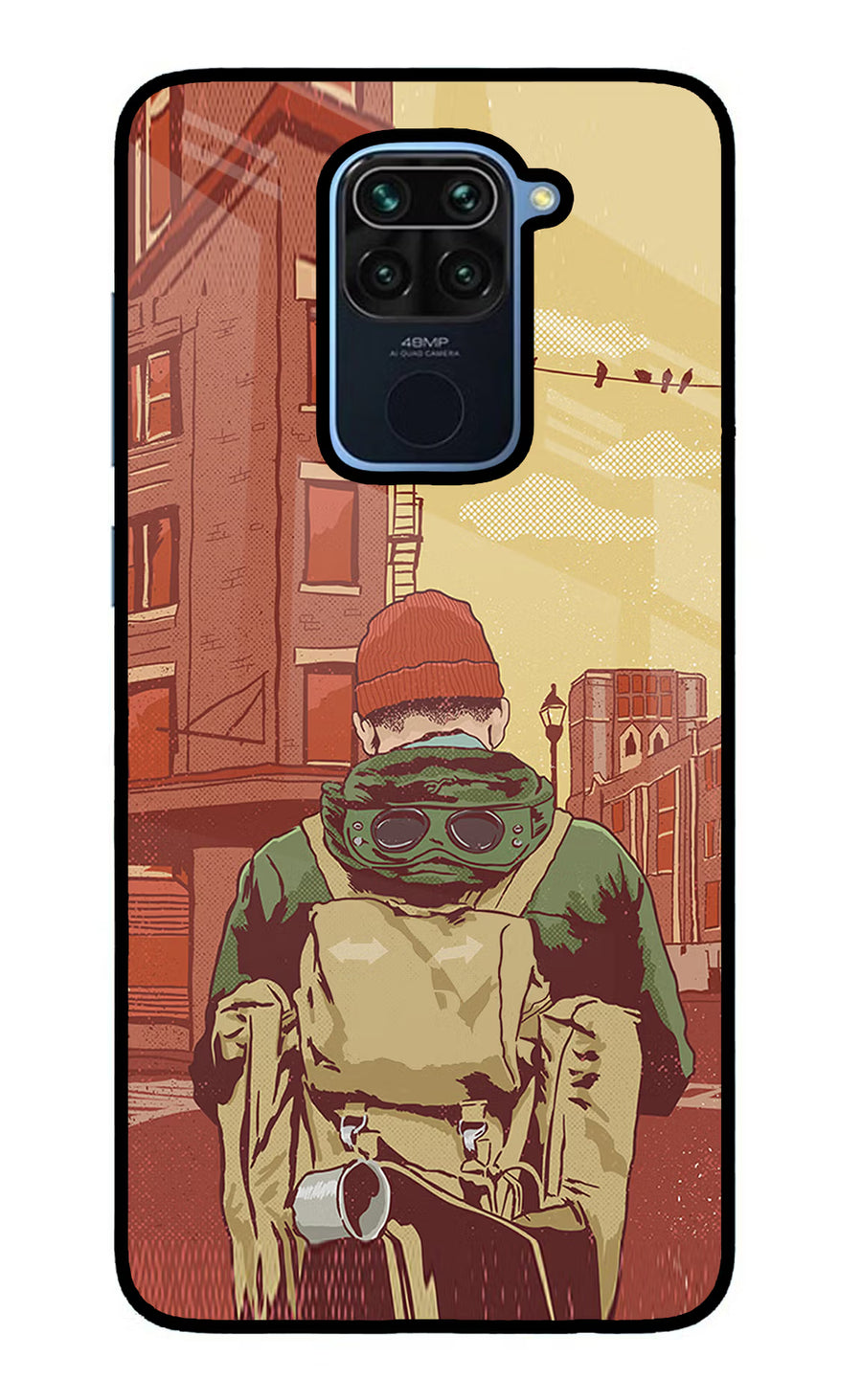 Adventurous Redmi Note 9 Back Cover, Glass case