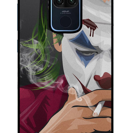 Joker Smoking Redmi Note 9 Glass Case Back Cover by Casekaro