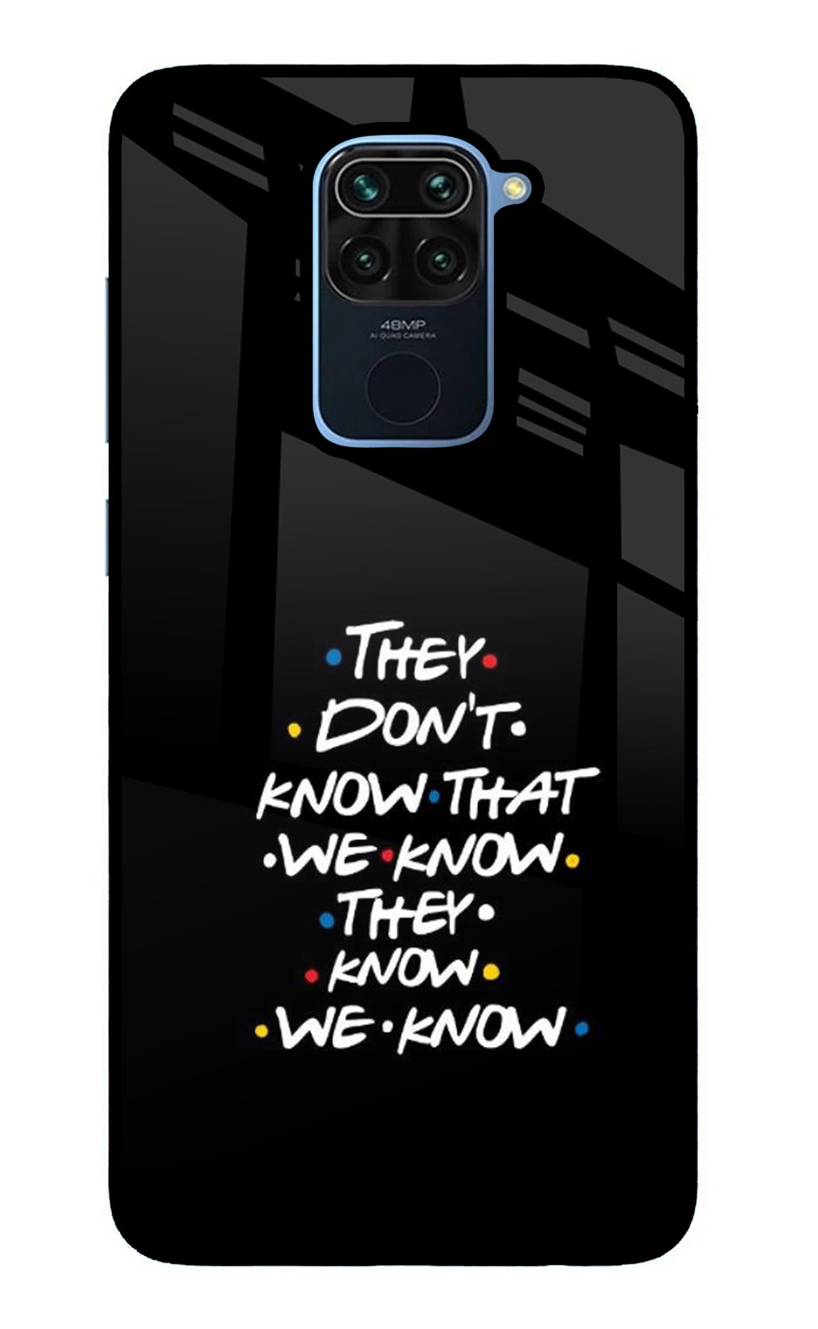 FRIENDS Dialogue Redmi Note 9 Glass Case