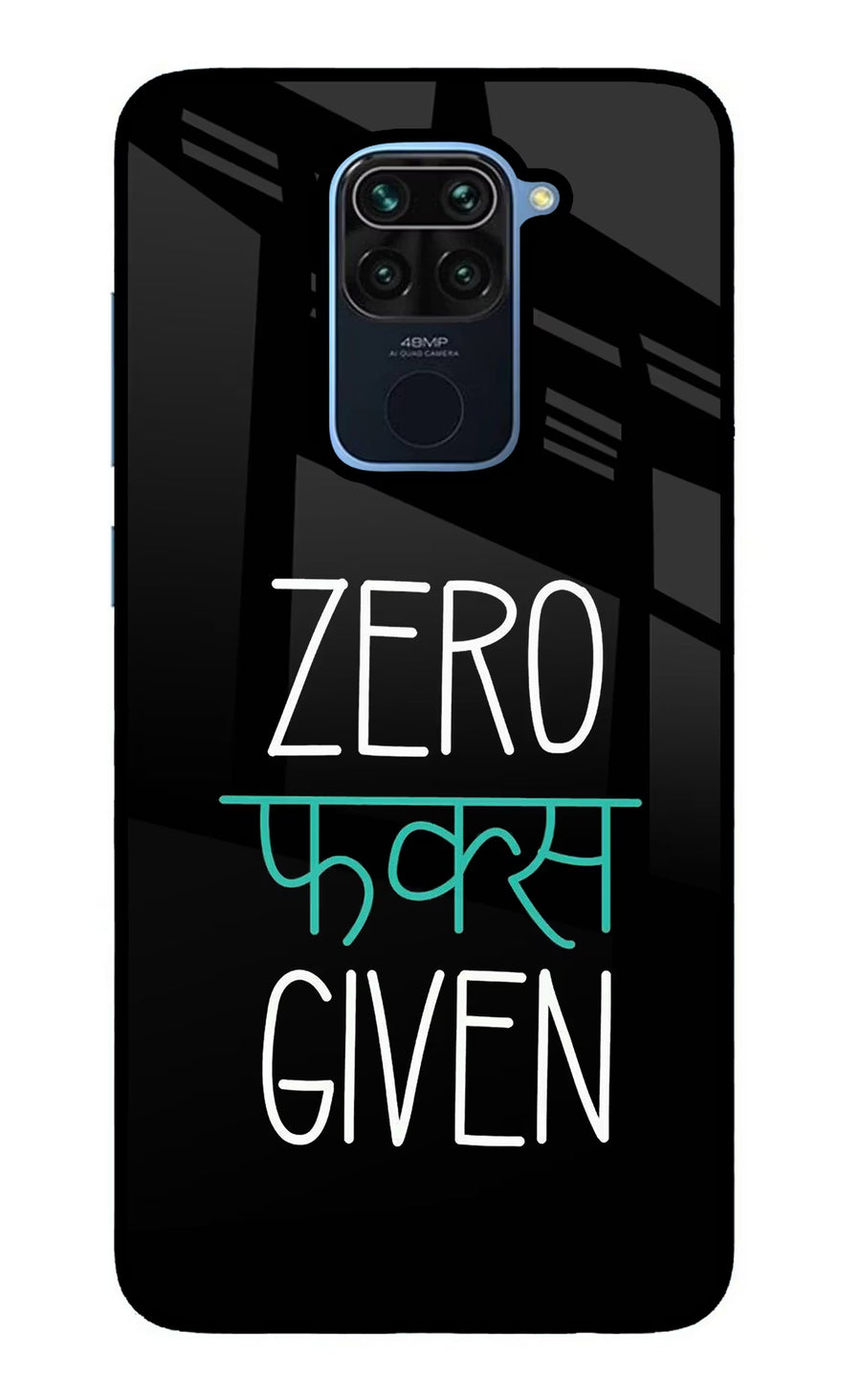 Zero Fucks Given Redmi Note 9 Back Cover, Glass case