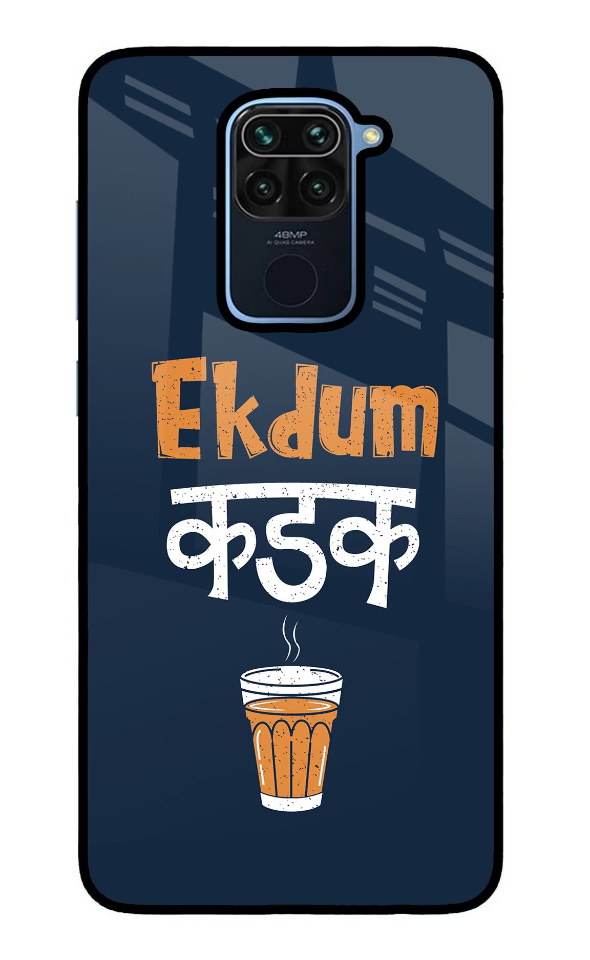 Ekdum Kadak Chai Redmi Note 9 Glass Case Back Cover by Casekaro