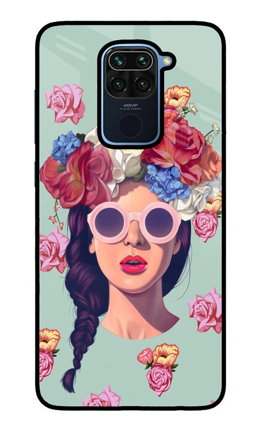 Pretty Girl Redmi Note 9 Glass Case