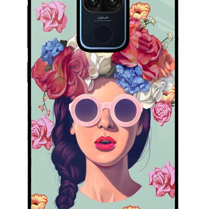 Pretty Girl Redmi Note 9 Glass Case