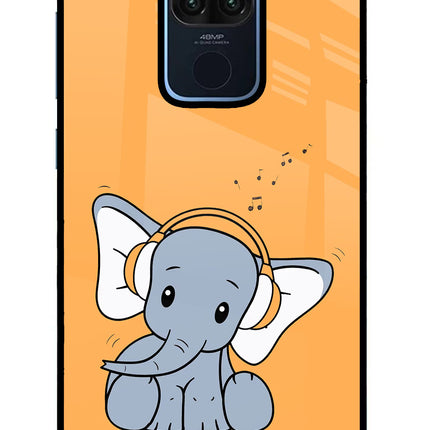 High On Music Redmi Note 9 Glass Case Back Cover by Casekaro