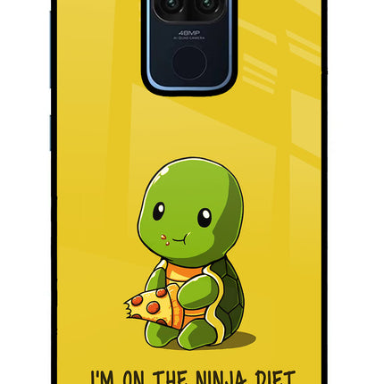 I'm on Ninja Diet Redmi Note 9 Glass Case Back Cover by Casekaro
