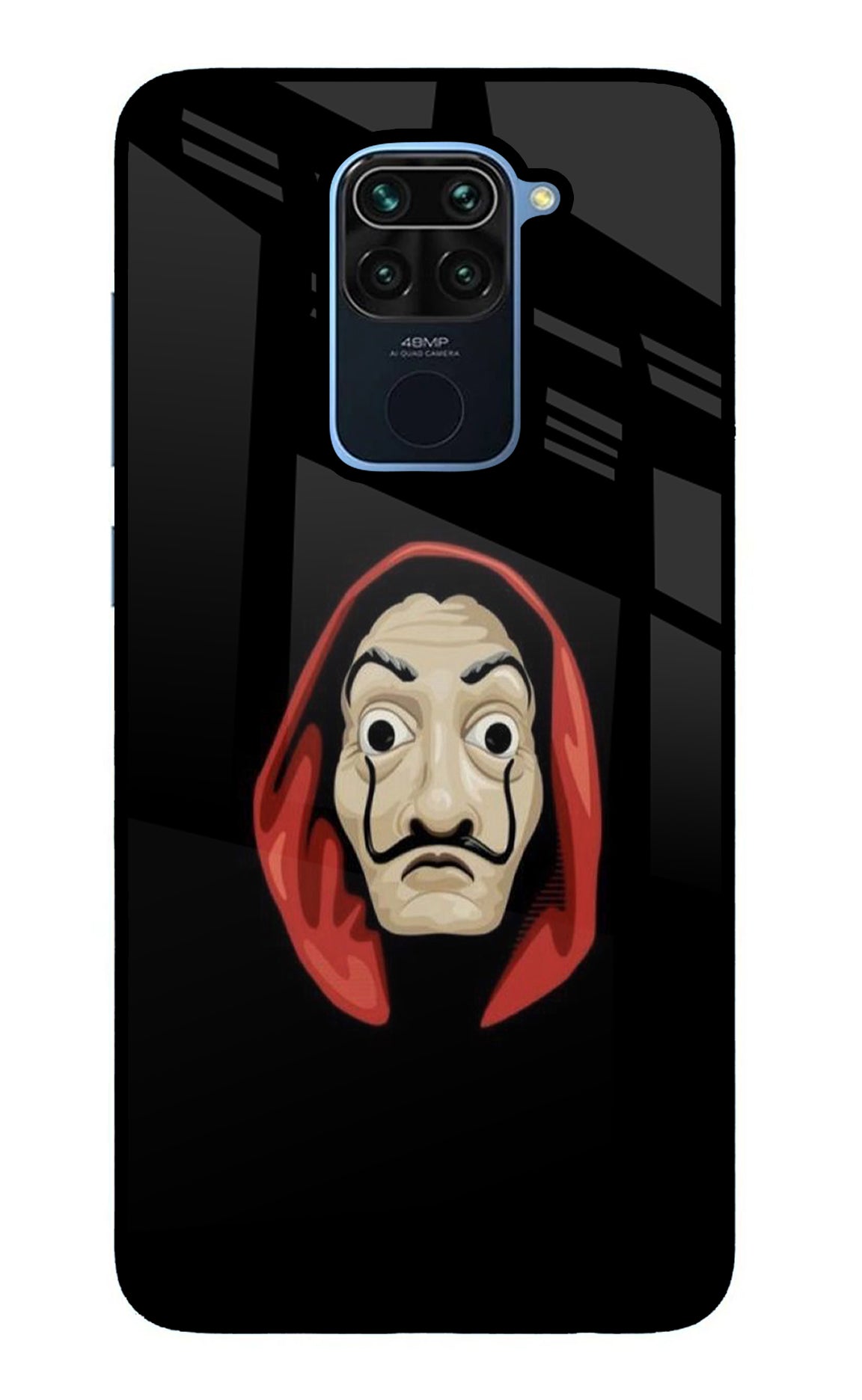 Money Heist Redmi Note 9 Glass Case