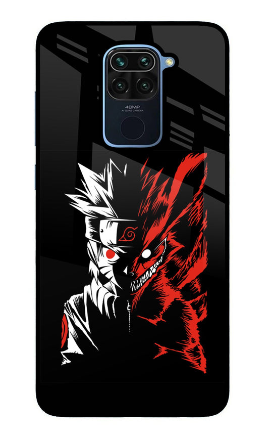 Naruto Two Face Redmi Note 9 Glass Case