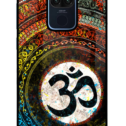 Om Cultural Redmi Note 9 Glass Case Back Cover by Casekaro