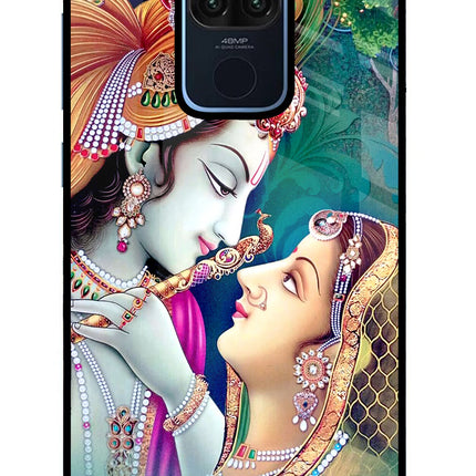 Lord Radha Krishna Redmi Note 9 Glass Case Back Cover by Casekaro
