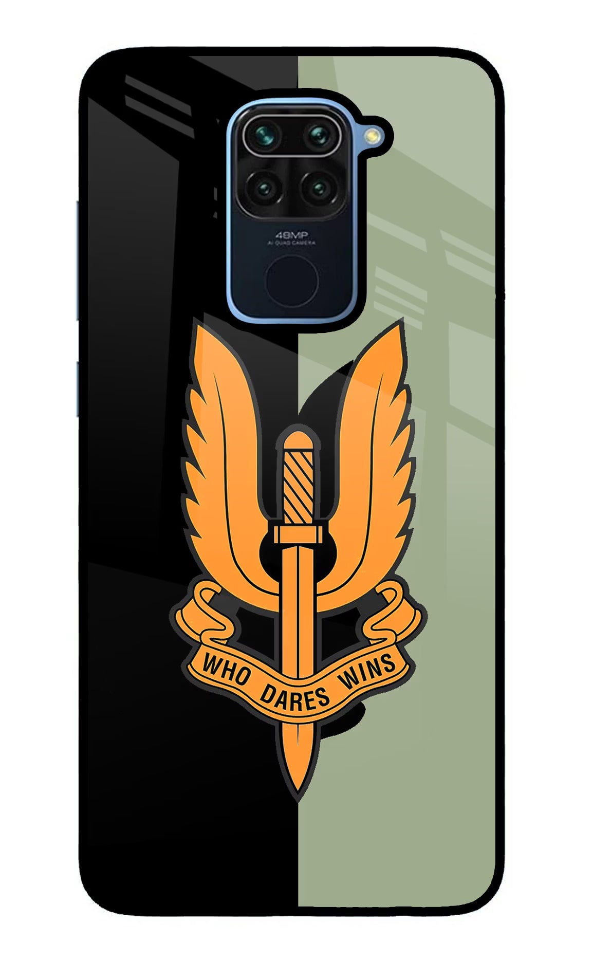 Balidan Logo Redmi Note 9 Glass Case Back Cover by Casekaro