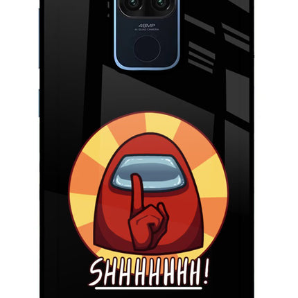Among Us Shhh! Redmi Note 9 Glass Case Back Cover by Casekaro
