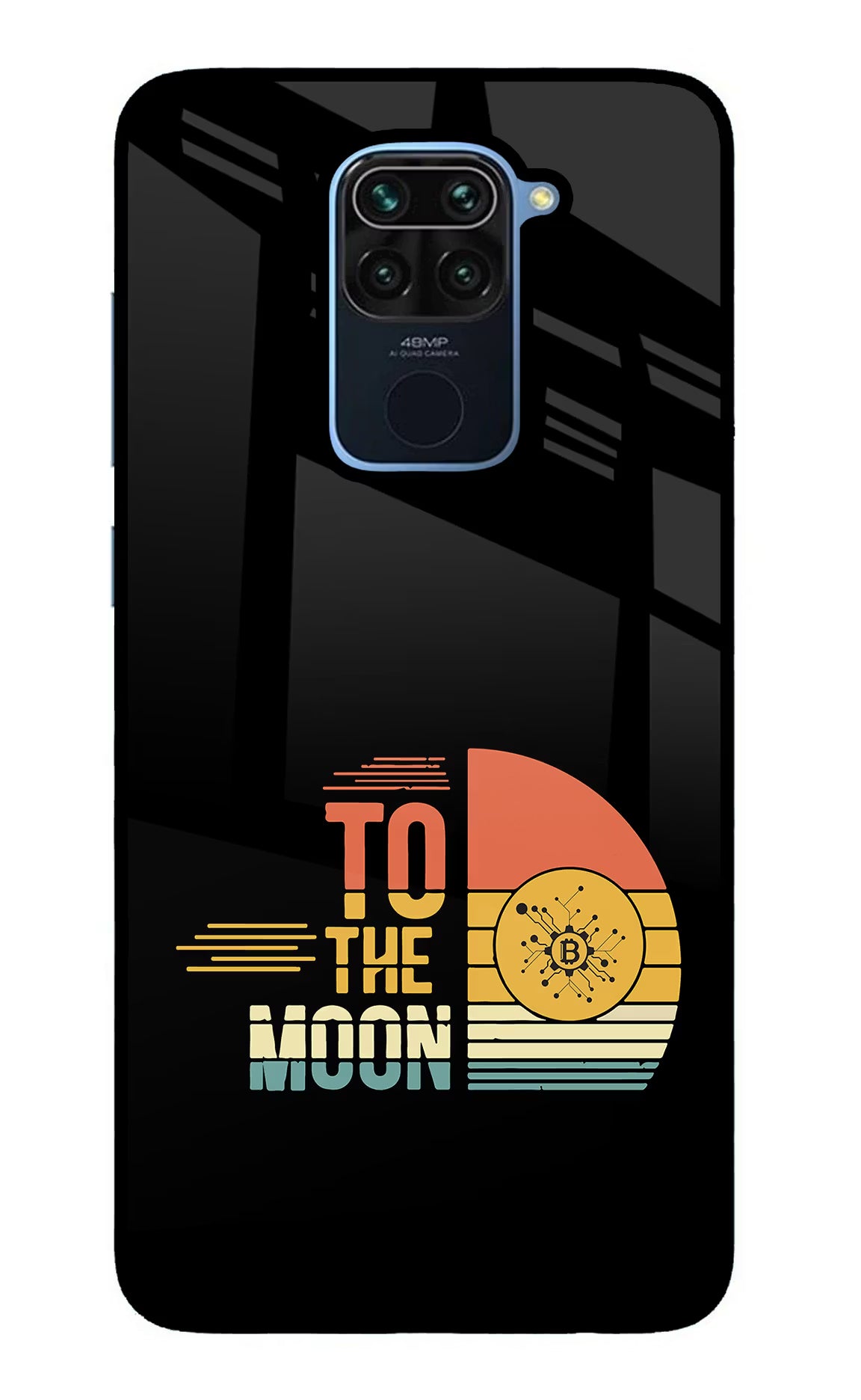 To the Moon Redmi Note 9 Glass Case Back Cover by Casekaro