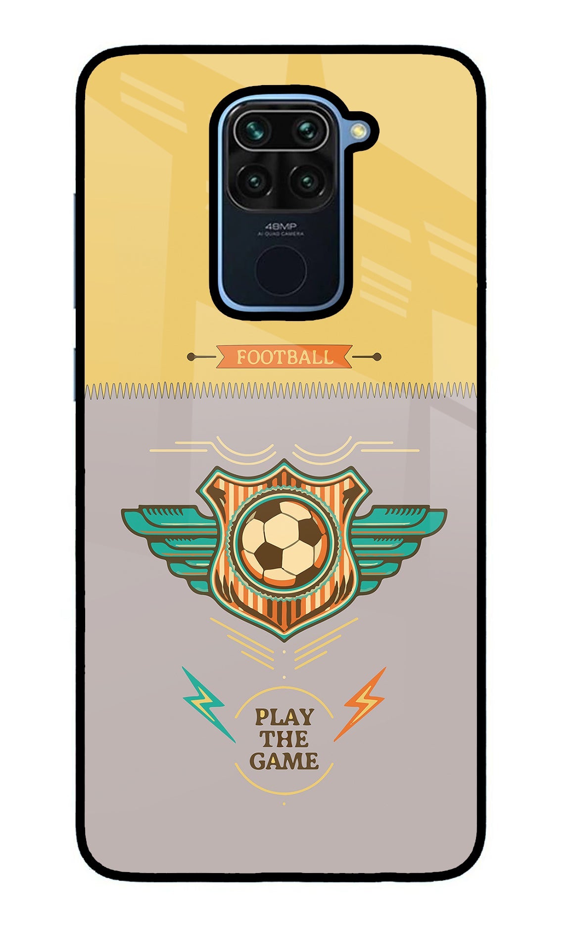 Football Redmi Note 9 Glass Case