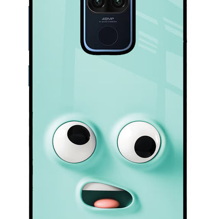 Funny Cartoon Redmi Note 9 Glass Case Back Cover by Casekaro