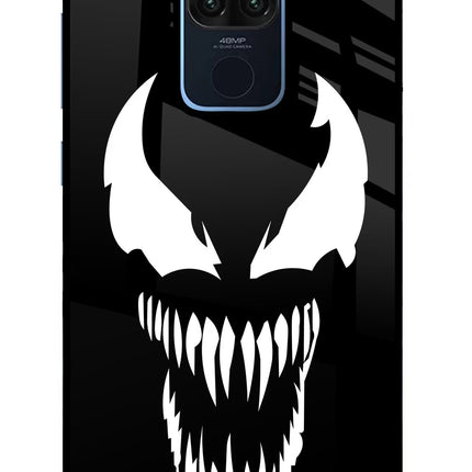 Venom Redmi Note 9 Glass Case Back Cover by Casekaro