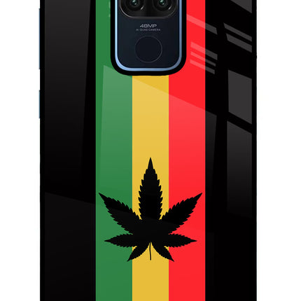 Weed Flag Redmi Note 9 Glass Case Back Cover by Casekaro