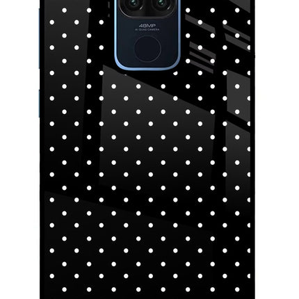 White Dots Redmi Note 9 Glass Case Back Cover by Casekaro